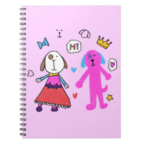 Cute Puppy Pink Spiral Photo Notebook