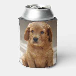 Cute Puppy Portrait Photo Can Cooler
