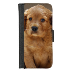 Cute Puppy Portrait Photo iPhone 8/7 Wallet Case