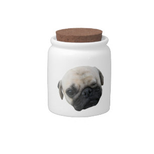 Cute Puppy Pug Dog Friend ... かわいい 子犬 Candy Jar