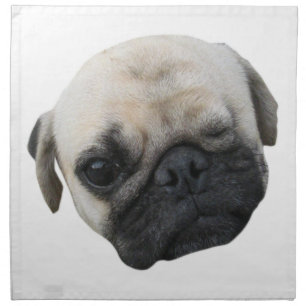 Cute Puppy Pug Dog Friend ... かわいい 子犬 Napkin