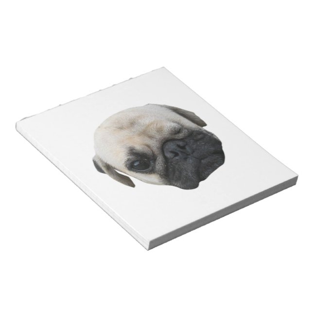 Cute Puppy Pug Dog Friend ... かわいい 子犬 Notepad (Angled)