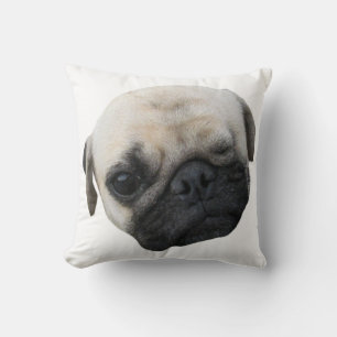 Cute Puppy Pug Dog Friend ... かわいい 子犬 Throw Pillow