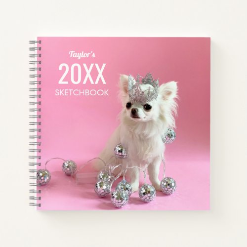 Cute Puppy Queen Personalized Kids Sketchbook Notebook