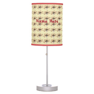 Cute Puppy Red Hearts Personalized Table Lamp