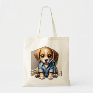 Cute Puppy sad mood Tote Bag