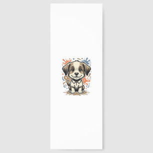 Cute Puppy Splash Engraving Vector Design_1 Bookmarks