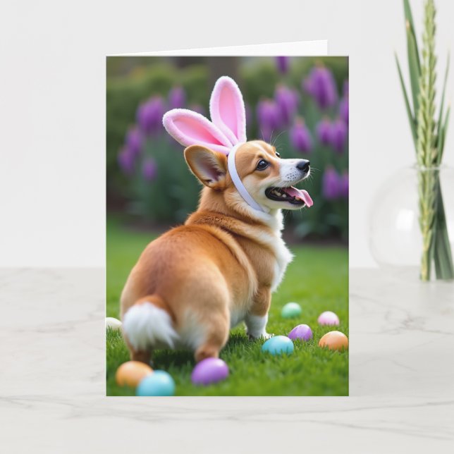 Cute Puppy Spring Celebration Card (Front)