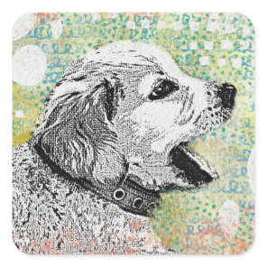 Cute Puppy Stickers - Golden Retriever Dog