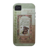 Cute puppy tan/green Case-Mate iPhone case (Back)