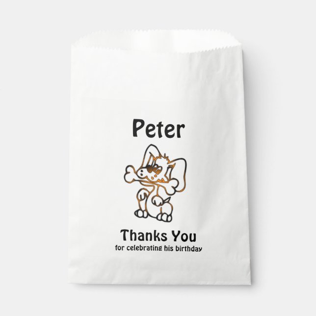 Cute Puppy Thank you Favor Bag (Front)