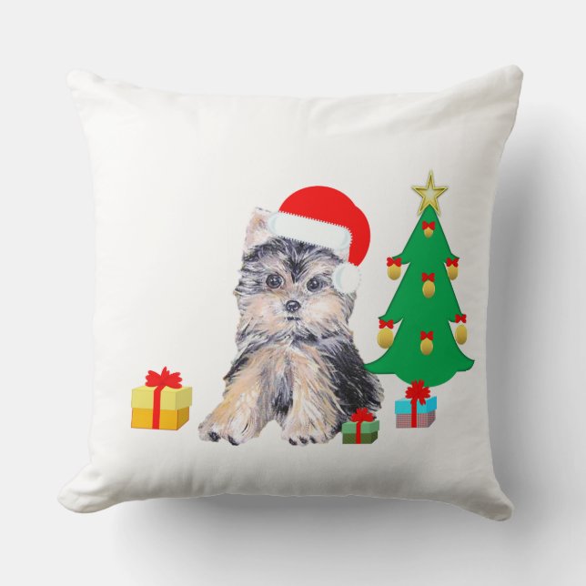 Cute puppy throw pillow (Front)