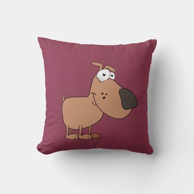 Cute Puppy Throw Pillow (Front)