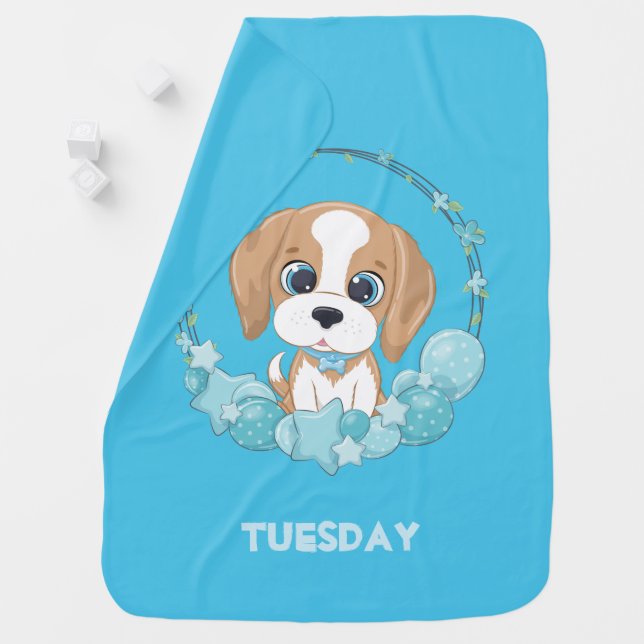 Cute Puppy Tuesday  Baby Blanket (In Situ)