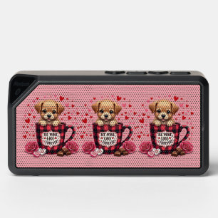 Cute Puppy Valentine Buffalo Plaid Aesthetic Mug Bluetooth Speaker