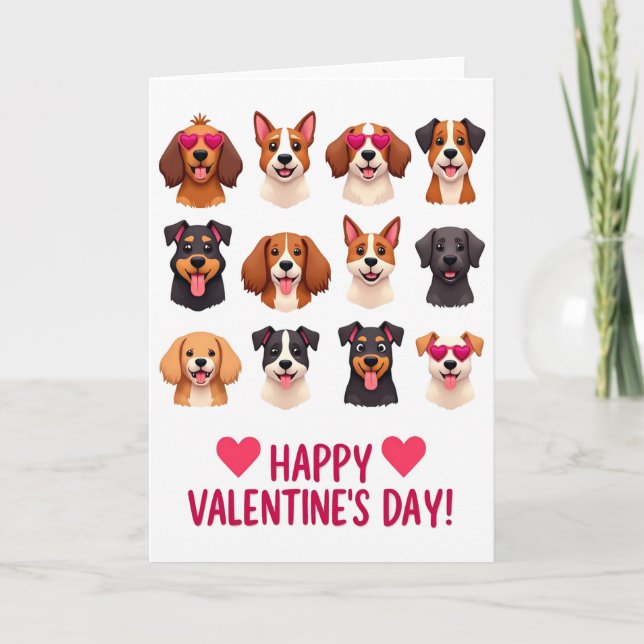 Cute Puppy Valentines Card (Front)