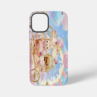 Cute Puppy Wedding Fairytale Carriage iPhone 12 Mini Case
