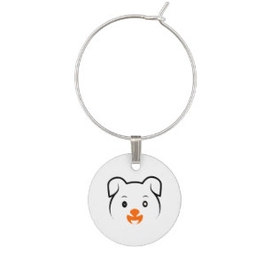 Cute Puppy Wine Charm