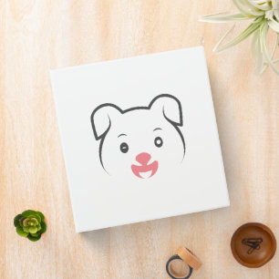 Cute Puppy Wink 3 Ring Binder