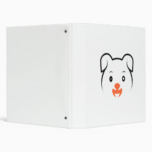 Cute Puppy Wink 3 Ring Binder