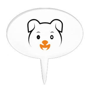 Cute Puppy Wink Cake Topper