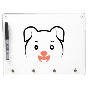 Cute Puppy Wink Dry Erase Board With Keychain Holder