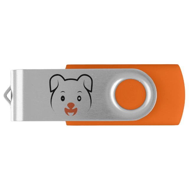 Cute Puppy Wink Flash Drive (Back)