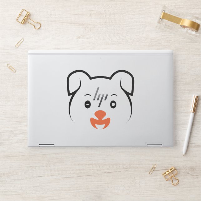 Cute Puppy Wink HP Laptop Skin (Desk)