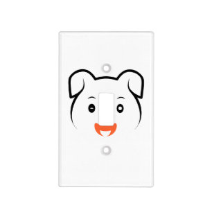 Cute Puppy Wink Light Switch Cover