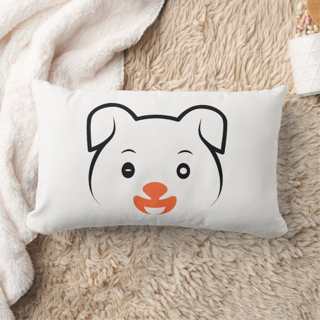 Cute Puppy Wink Lumbar Pillow (Blanket)