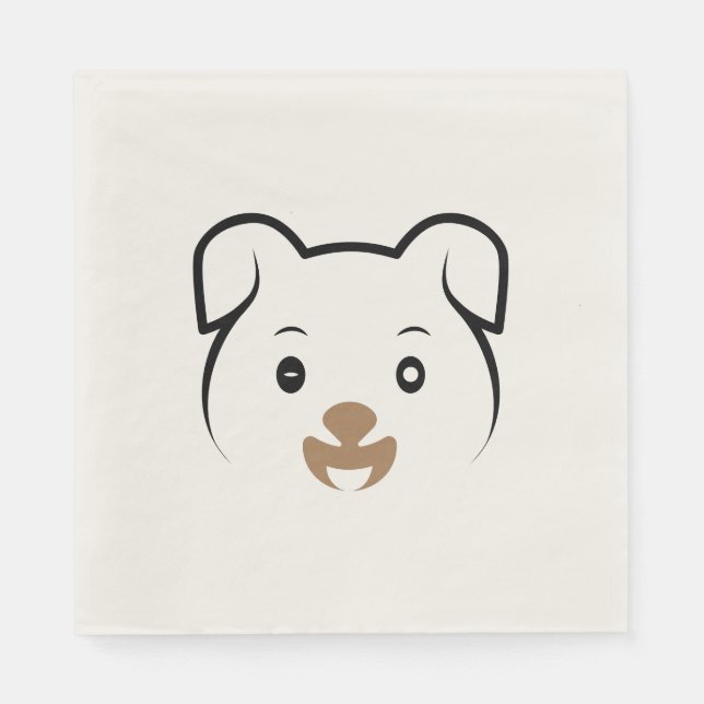 Cute Puppy Wink Napkins (Front)