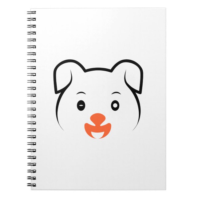 Cute Puppy Wink Notebook (Front)