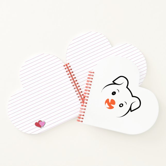 Cute Puppy Wink Notebook (Inside)