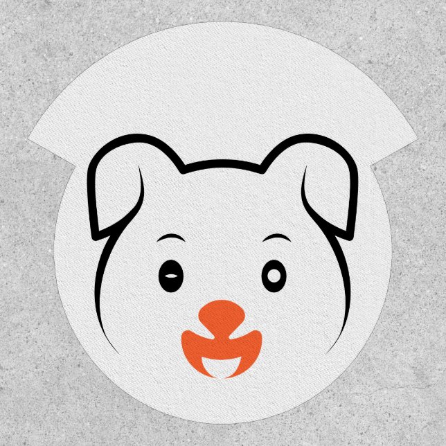 Cute Puppy Wink Patch (Front)