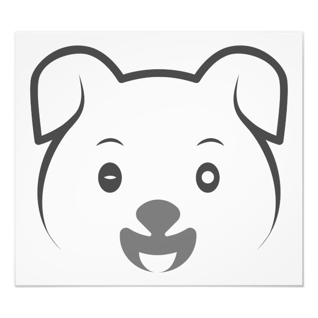 Cute Puppy Wink Photo Print (Front)