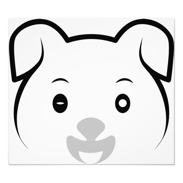 Cute Puppy Wink Photo Print (Front)