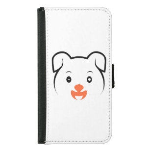 Cute Puppy Wink Samsung Galaxy S5 Wallet Case