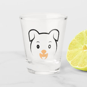 Cute Puppy Wink Shot Glass