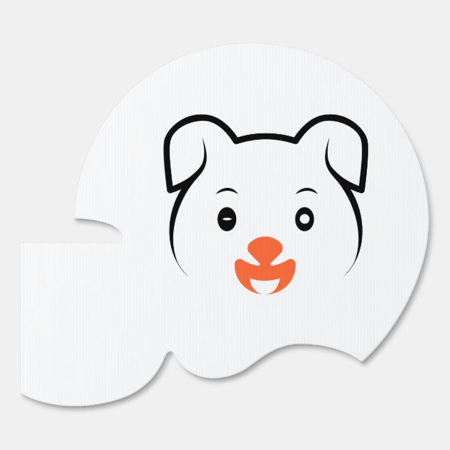 Cute Puppy Wink Sign (Front)