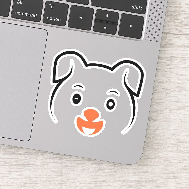 Cute Puppy Wink Sticker (Detail)