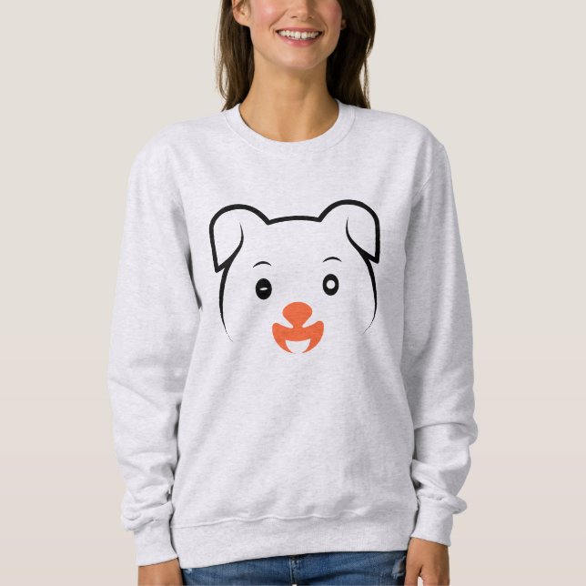 Cute Puppy Wink Sweatshirt (Front)