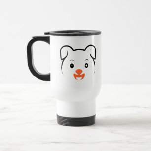 Cute Puppy Wink Travel Mug