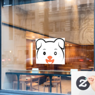 Cute Puppy Wink Window Cling