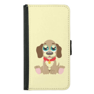 Cute Puppy With Beautiful Eyes Samsung Galaxy S5 Wallet Case