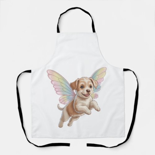 Cute Puppy with Glowing Fairy Wings — Magical Pet Apron