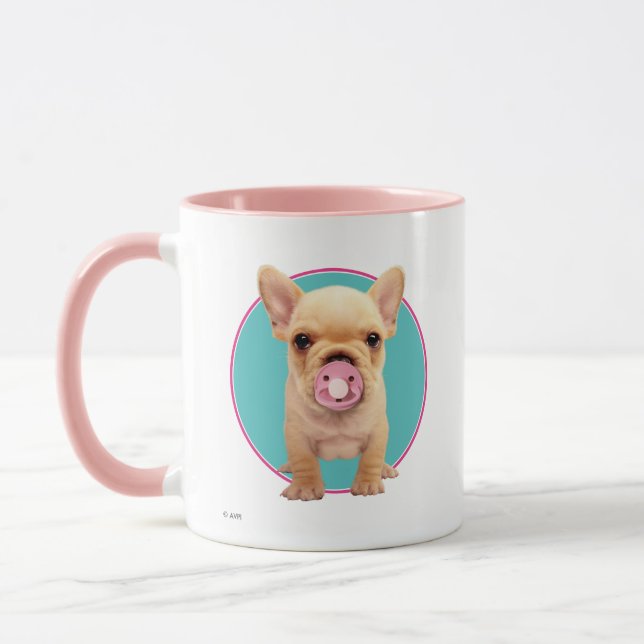 Cute Puppy with Pacifier Mug (Left)