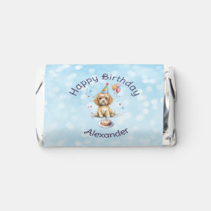 Cute Puppy with Party Hat Birthday Hershey's Miniatures