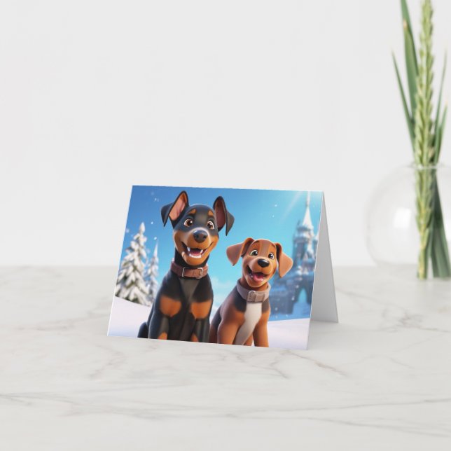 Cute Puppy Xmas Card (Front)