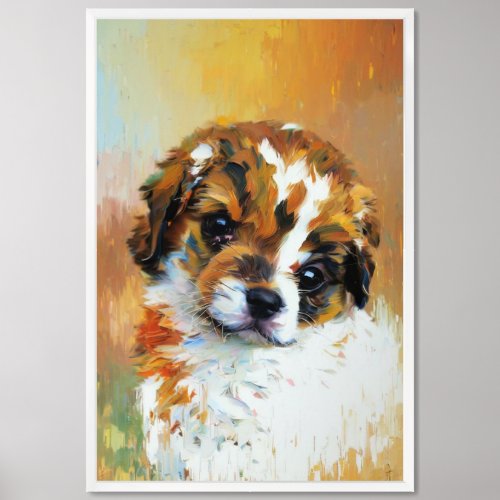 Cute Pups Collection Framed Art