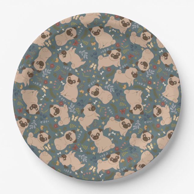 Cute Pups Paper Plate (Front)
